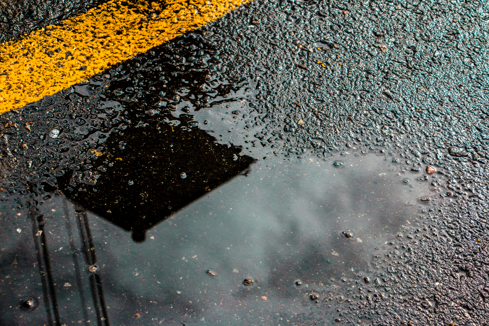 The Effects of Rain on Asphalt Parking Lots